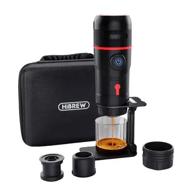 Cafetieră portabilă 3 în 1 cu husă HiBREW H4-premium 80W